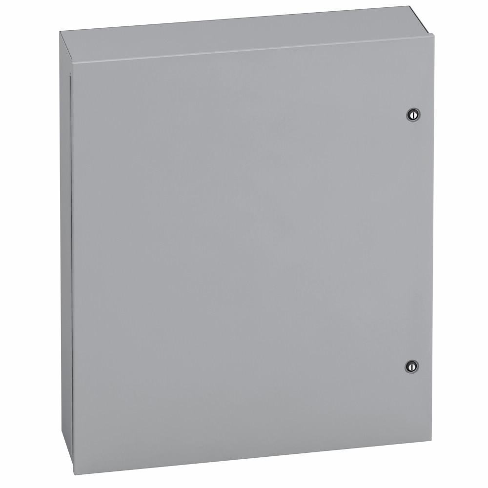 Eaton B-Line series Type 1 panel enclosures, 48" height, 9" length, 36" width, NEMA 1, Hinged cover, 1 enclosure, Wall mount, Medium single door, Keyhole slots, Carbon steel