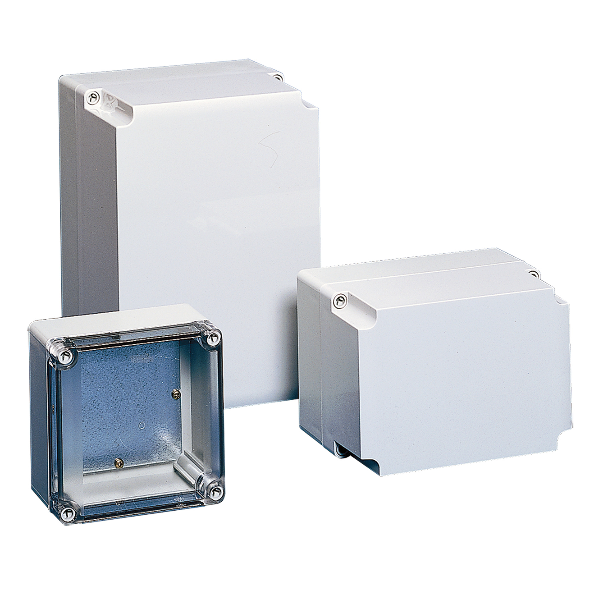 Terminal box, 175x175x125, Polycarbonate box, transparent cover