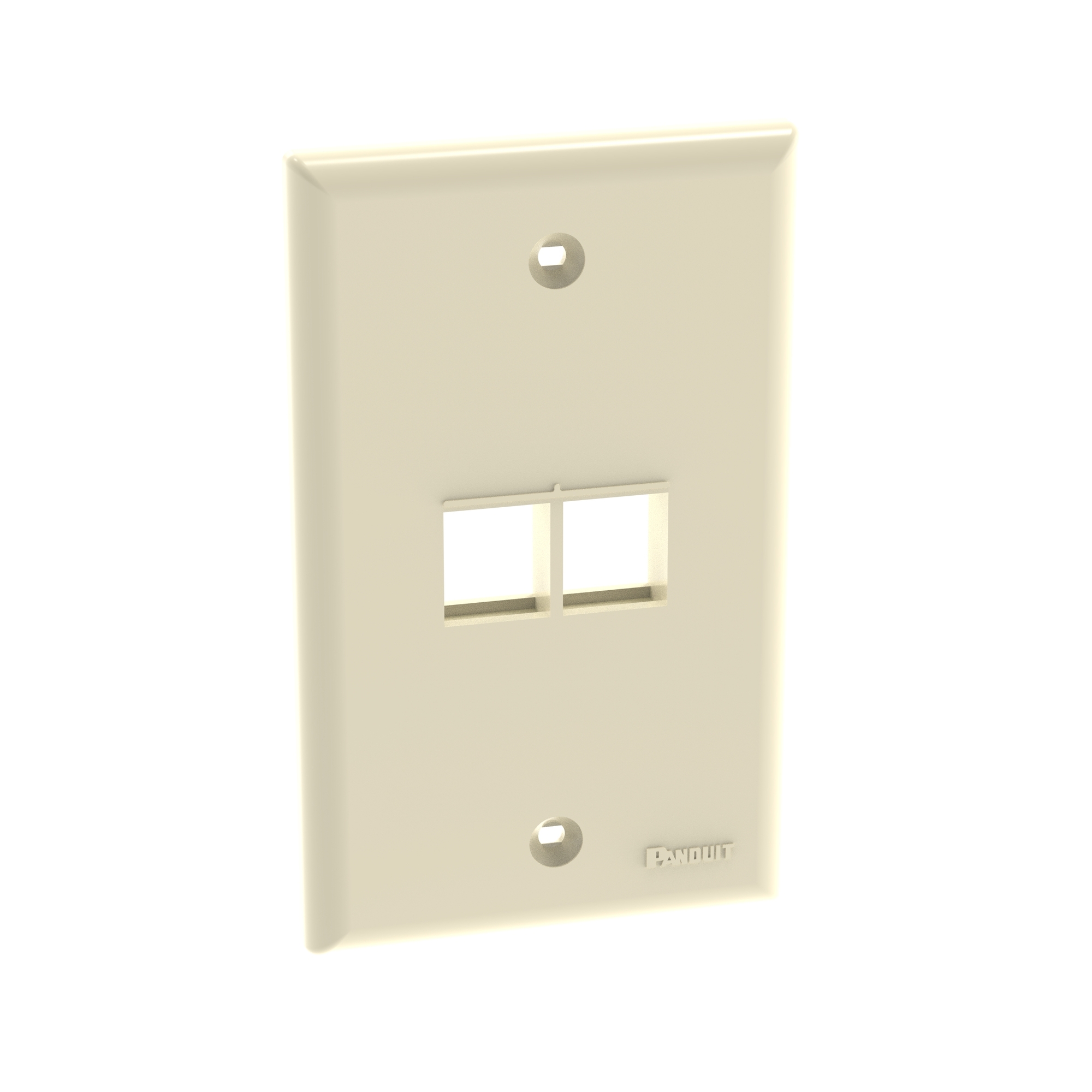 NK 2-port, single gang, flush mount face