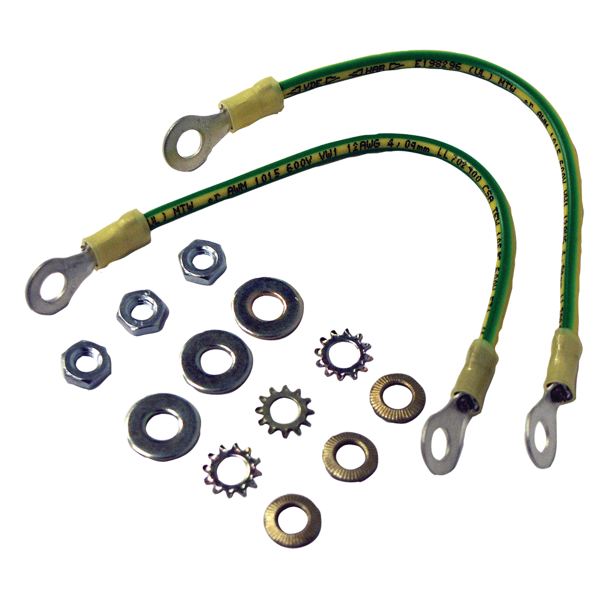 Bonding and Grounding Kit including Hardware, Yellow/Green, Copper