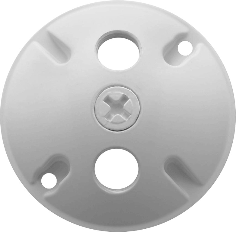 Weatherproof Cover Round 3 Holes, White