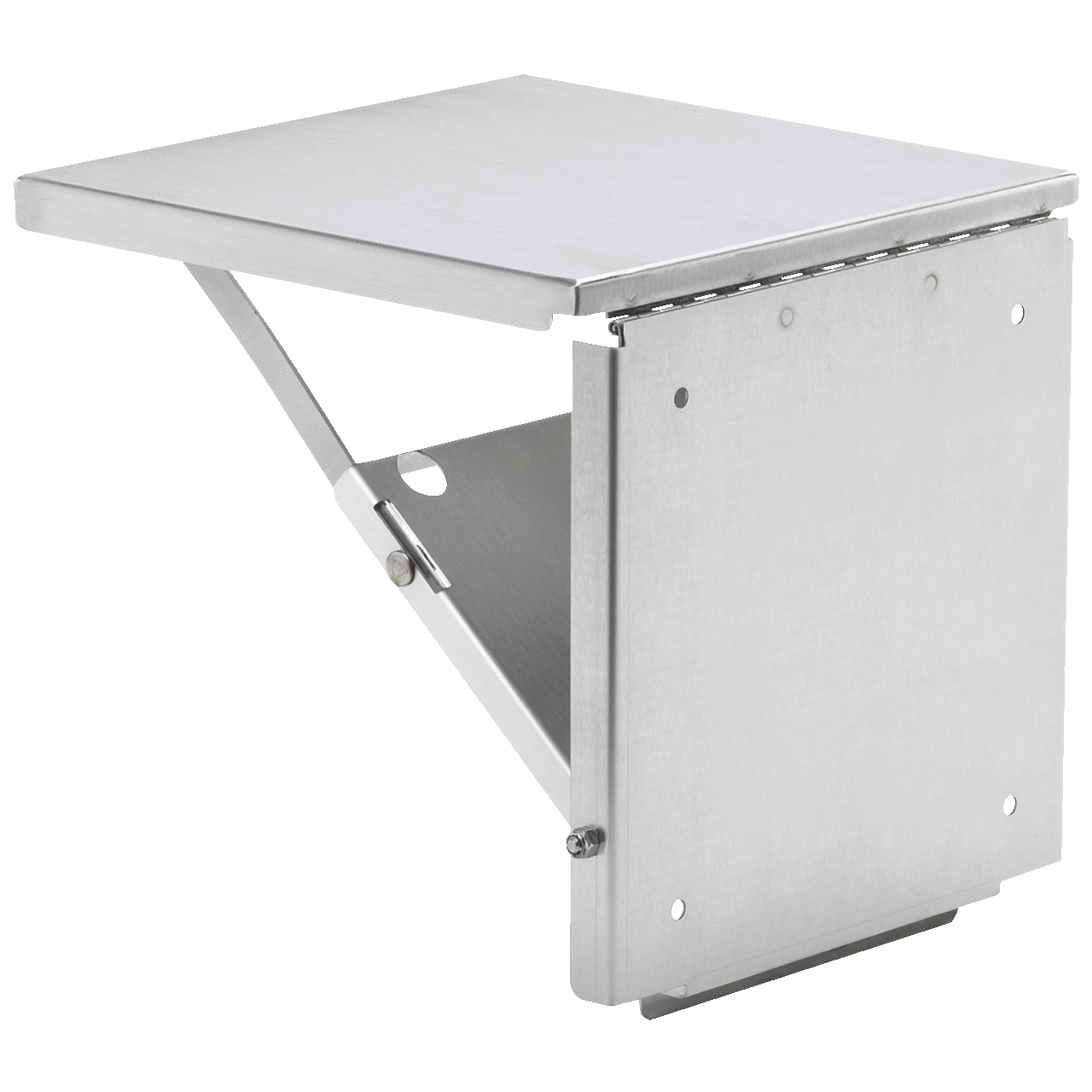 Folding Shelf, Type 4X, 12.00x12.00, Brushed, Stainless Steel 304