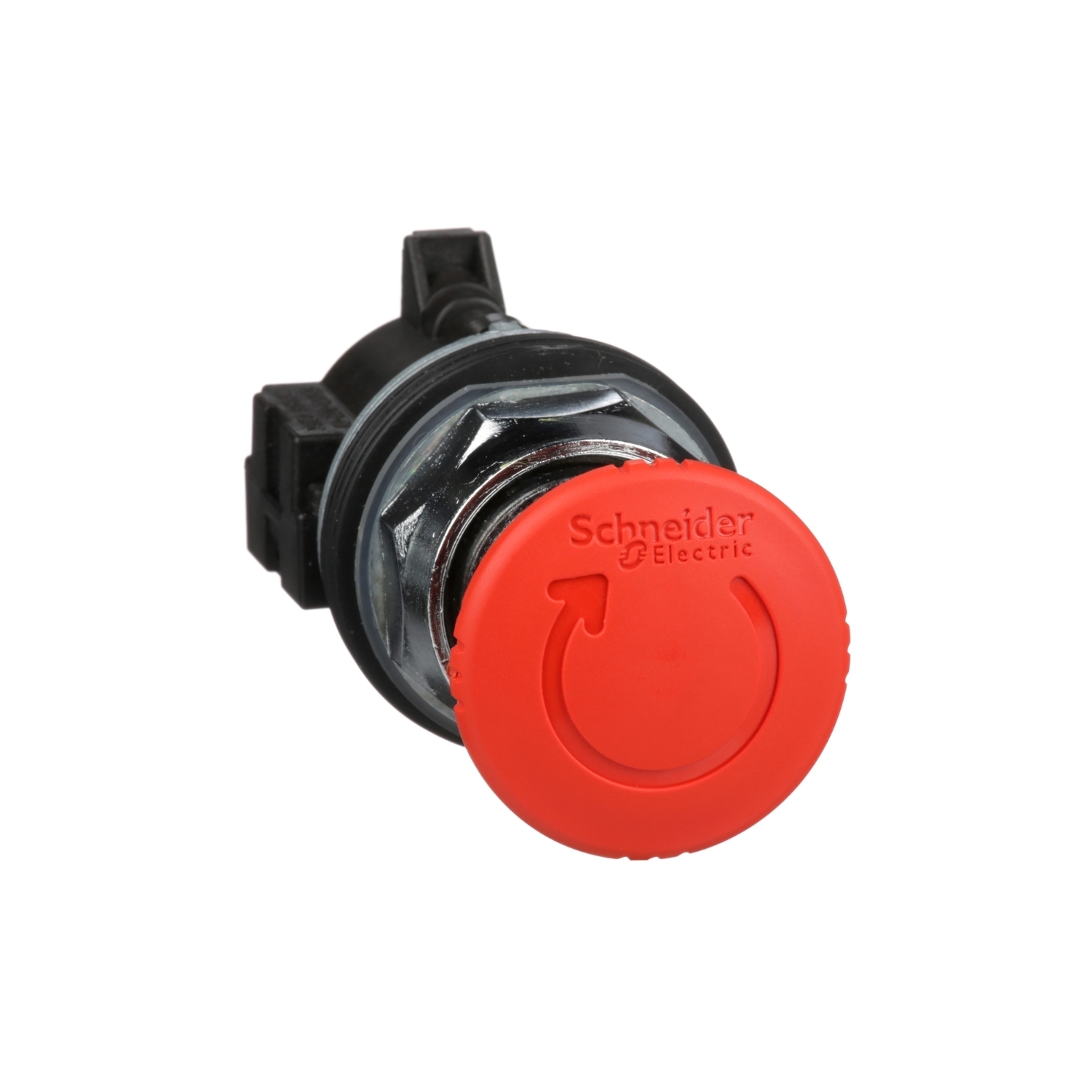 Emergency stop push button, Harmony 9001K, metal, mushroom 40mm, red, 30mm, 2 positions, turn to release, 1 C/O