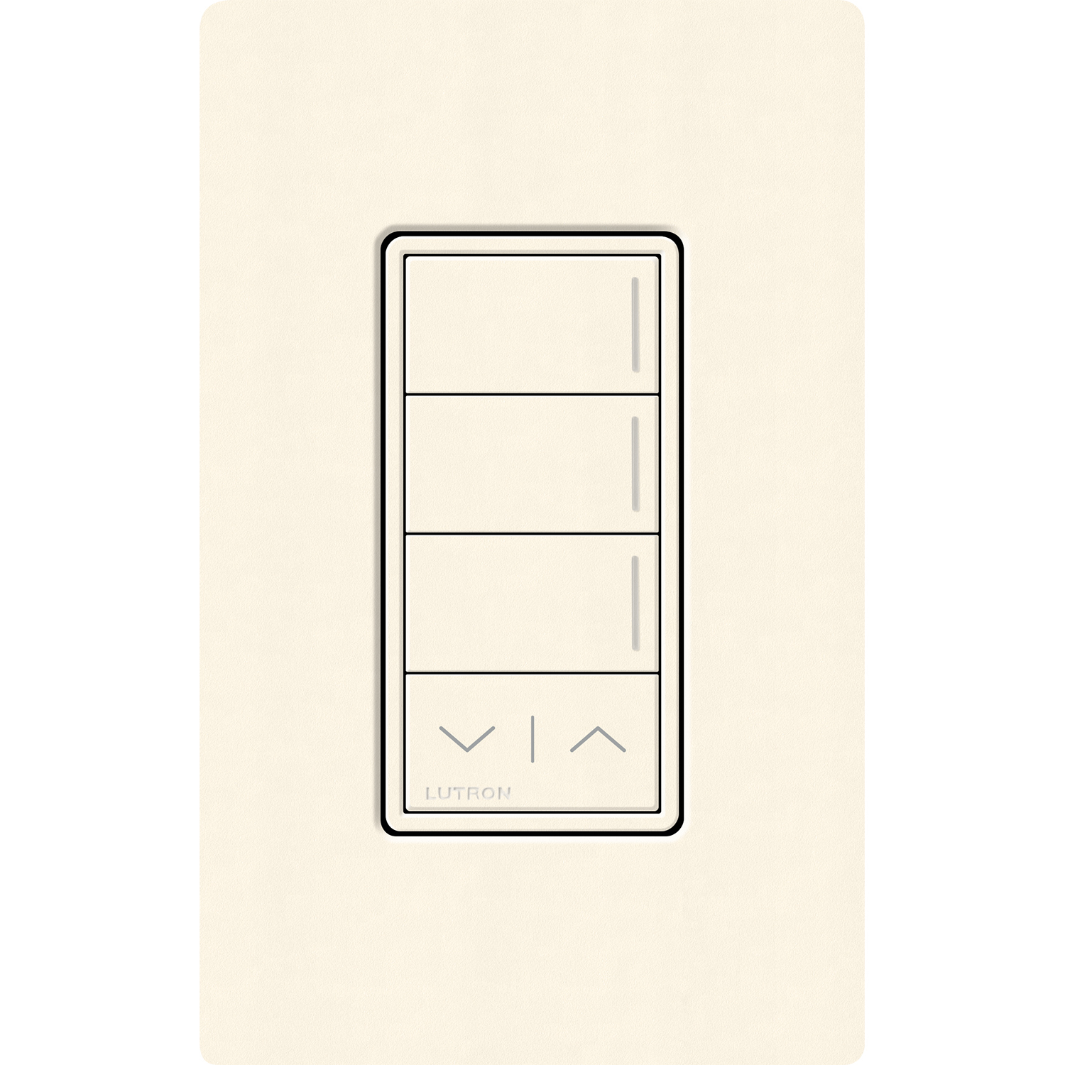 Lutron RadioRA 3 Sunnata RF 3-Button Keypad with Raise/Lower- Biscuit