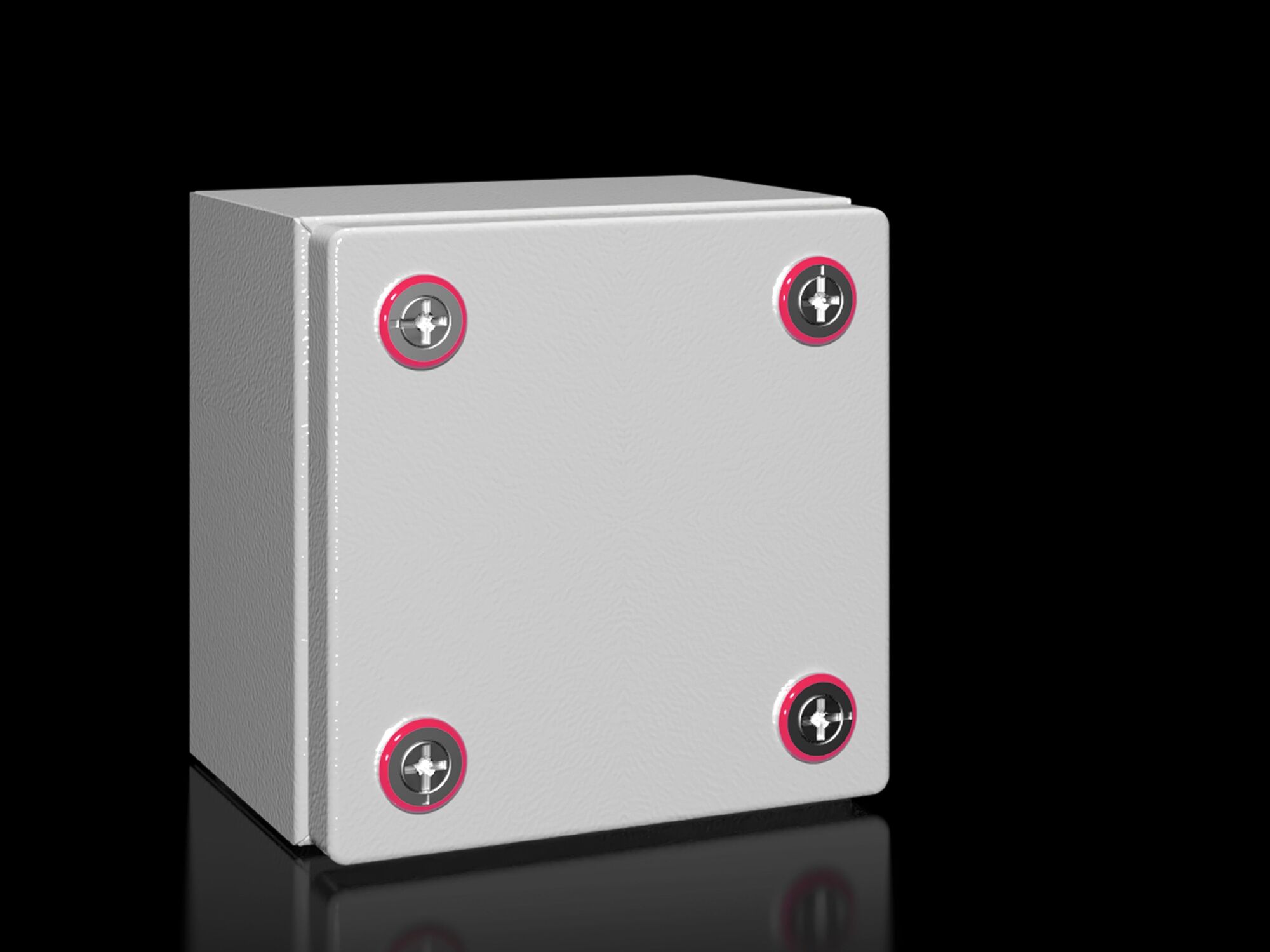 KX Terminal box, WHD: 200x200x120 mm, carbon steel, without mounting plate, with cover, without gland plate