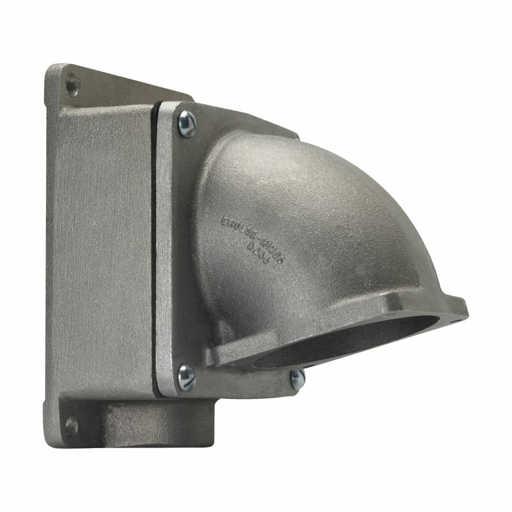 Eaton Crouse-Hinds series AJ back box and adapter assembly, 60A/100A/150A, One hub, Cast aluminum, 1-1/4"