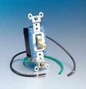 20-Amp, 120/277 Volt, 3-Way Toggle AC Quiet Switch, Heavy Duty Grade, Grounding, Ivory