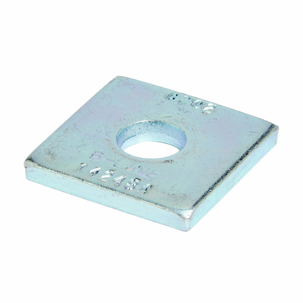 Eaton B-Line series square washer, 1.62" H x 1.62" L x 1.62" W, Steel, Stainless steel type 304, 3/8" bolt size, Square washer
