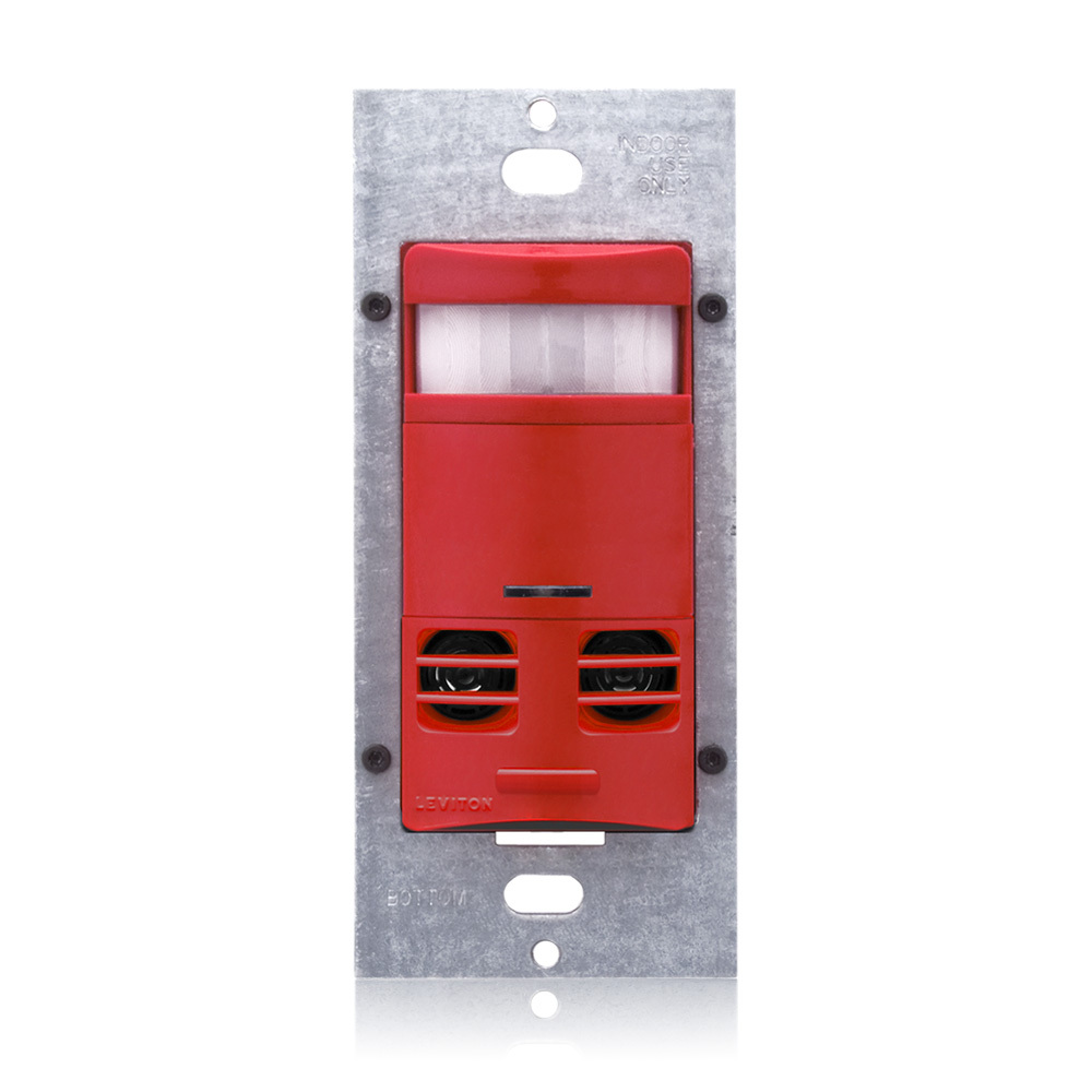 Multi-Technology PIR/ Ultrasonic Wall Switch Occupancy Sensor, Red