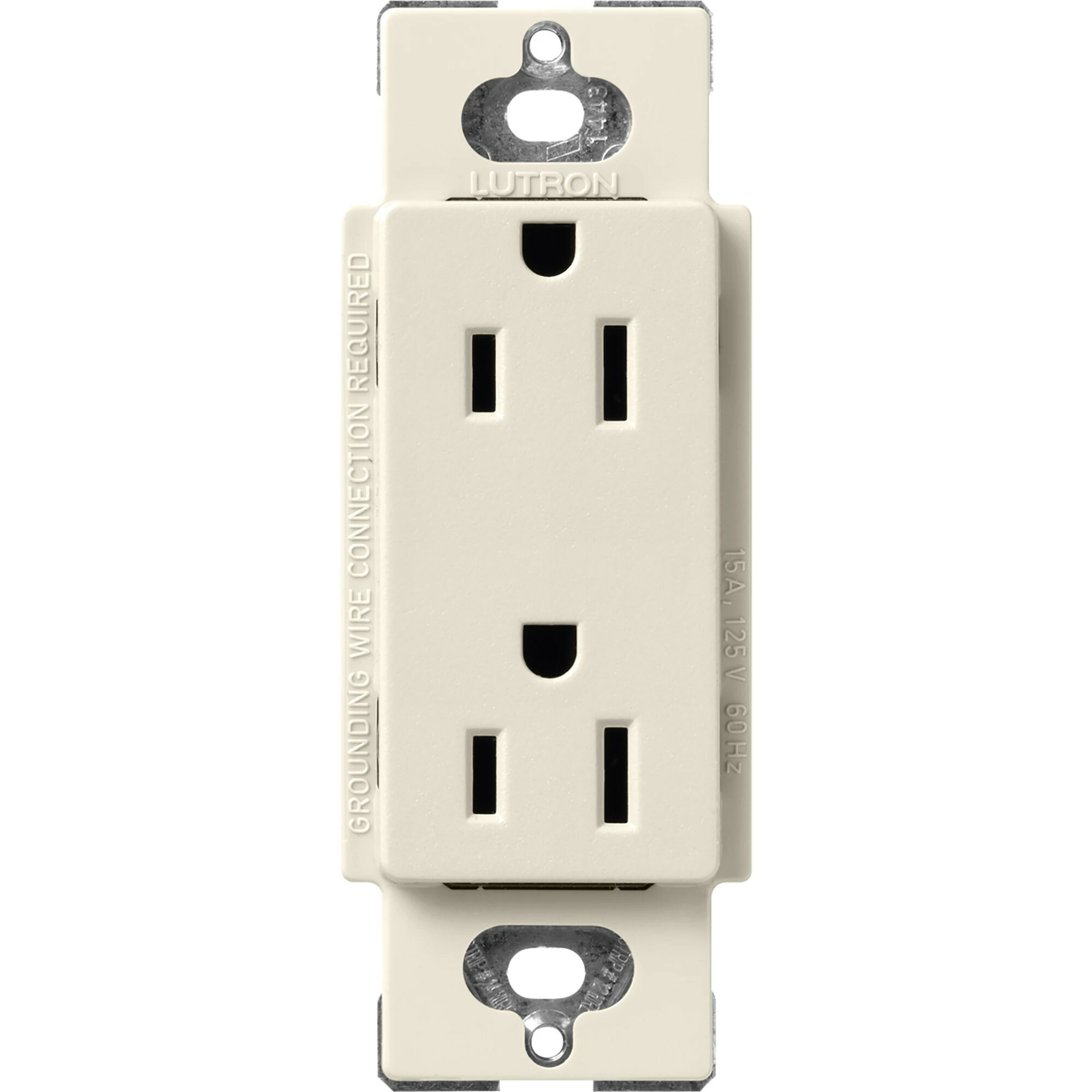 Lutron Claro 15 Amp Duplex Outlet, Pumice