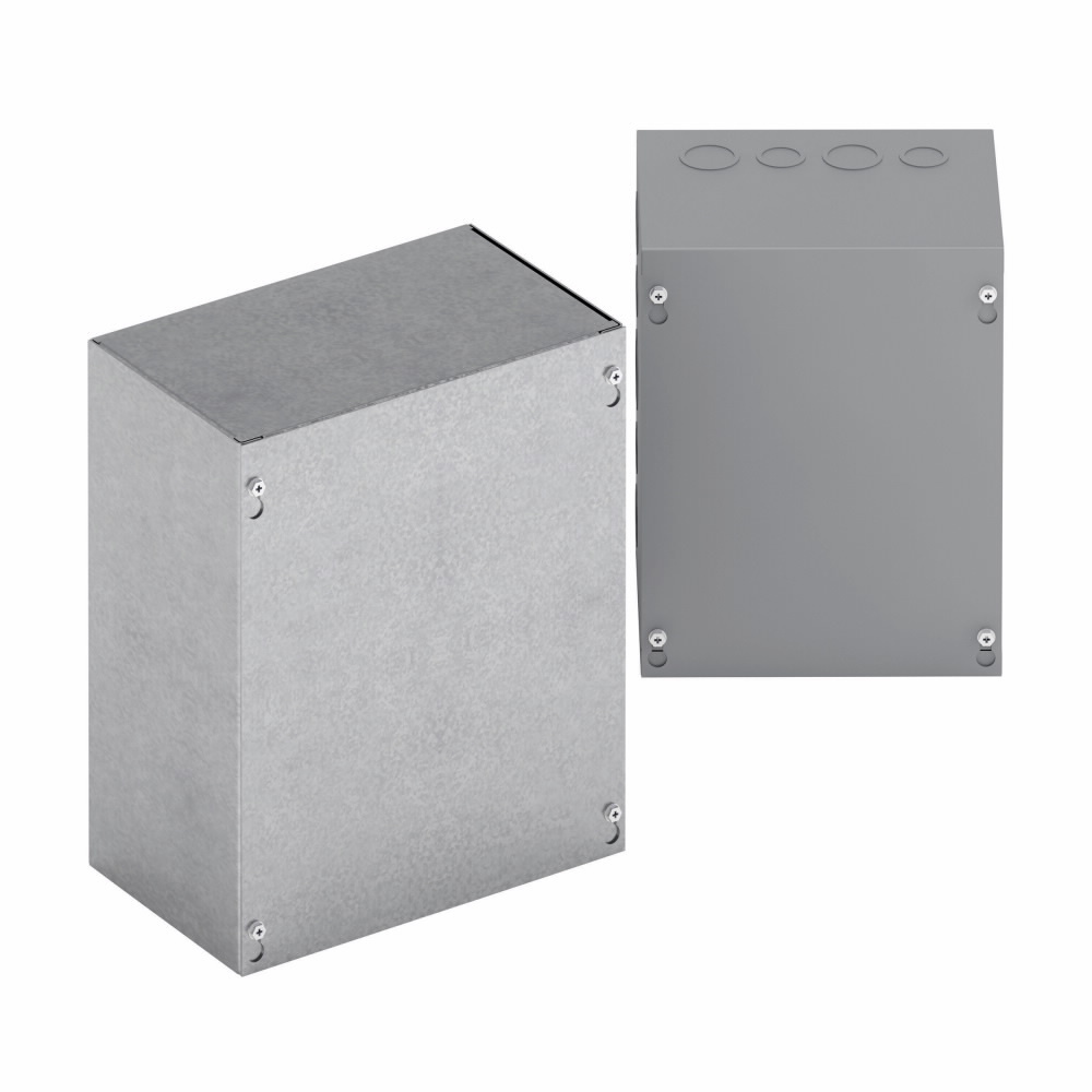 other enclosure accessories, NEMA 1 rated, ANSI 61 gray, Protects against contact with enclosed equipment, Steel, Type 1 screw cover, Flush mount, 16 gauge