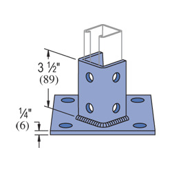 UNISTR P2072A EG POSTBASE,6inSQ,P10