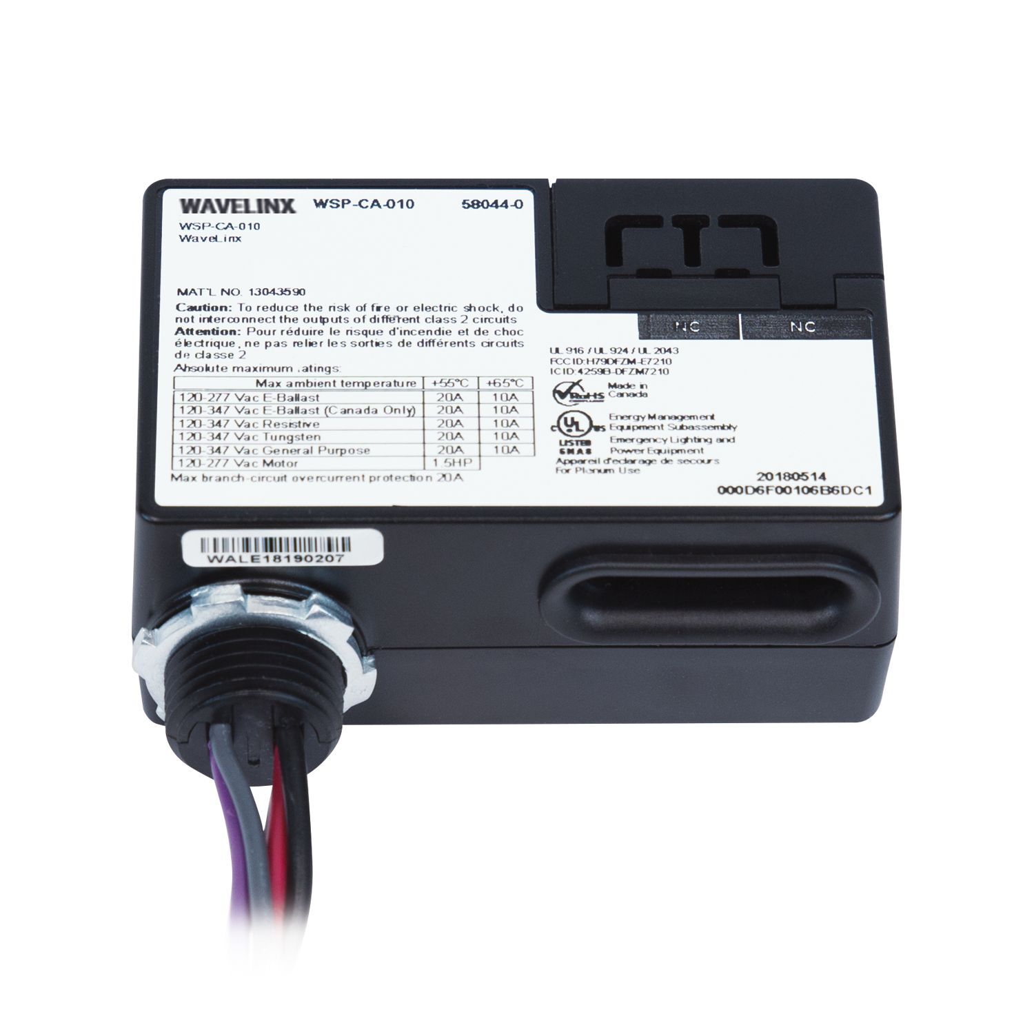 WaveLinx Universal Dimming Switchpack with Dry Contact Input.