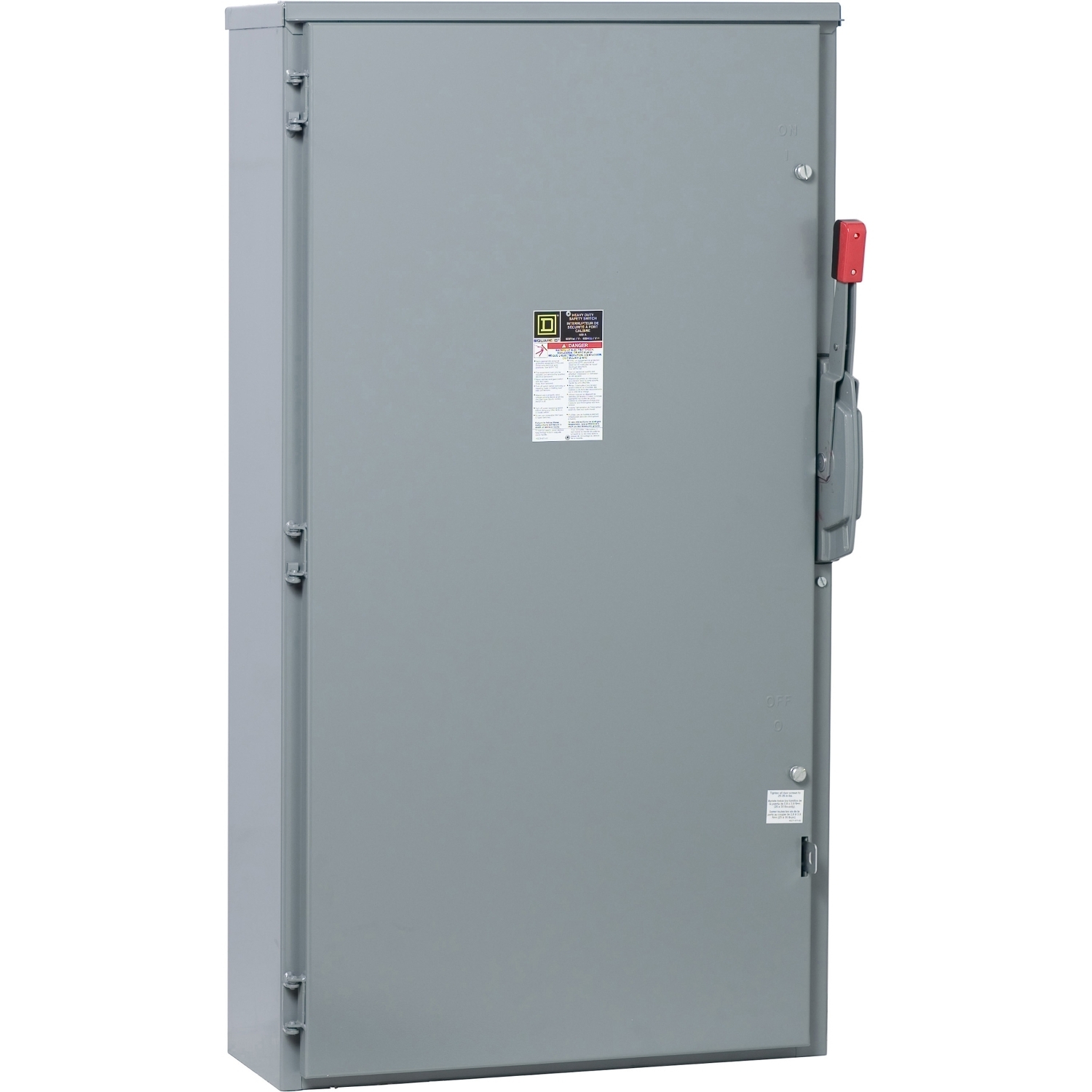 Safety switch, heavy duty, fusible, 600A, 2 pole, 200hp, 240VAC/250VDC, NEMA 3R