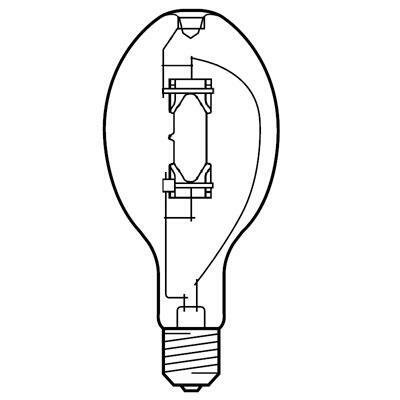 GE Multi-Vapor, 78666, 400 WTT, 4000 KV, 60 CRI, Mogul Screw (E39) Base