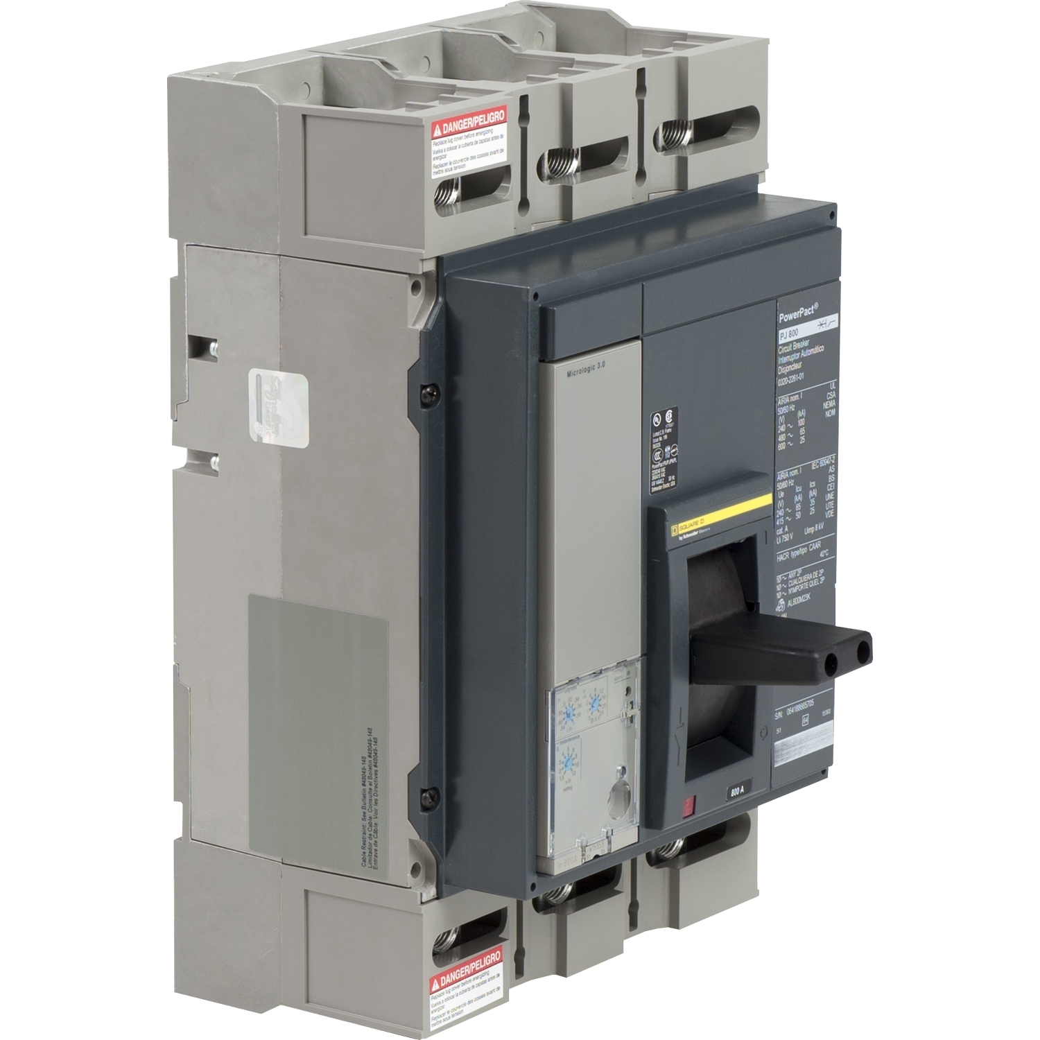 PGL36080U31A Molded Case Circuit Breaker, 800 Amp, 3 Pole, 600V
