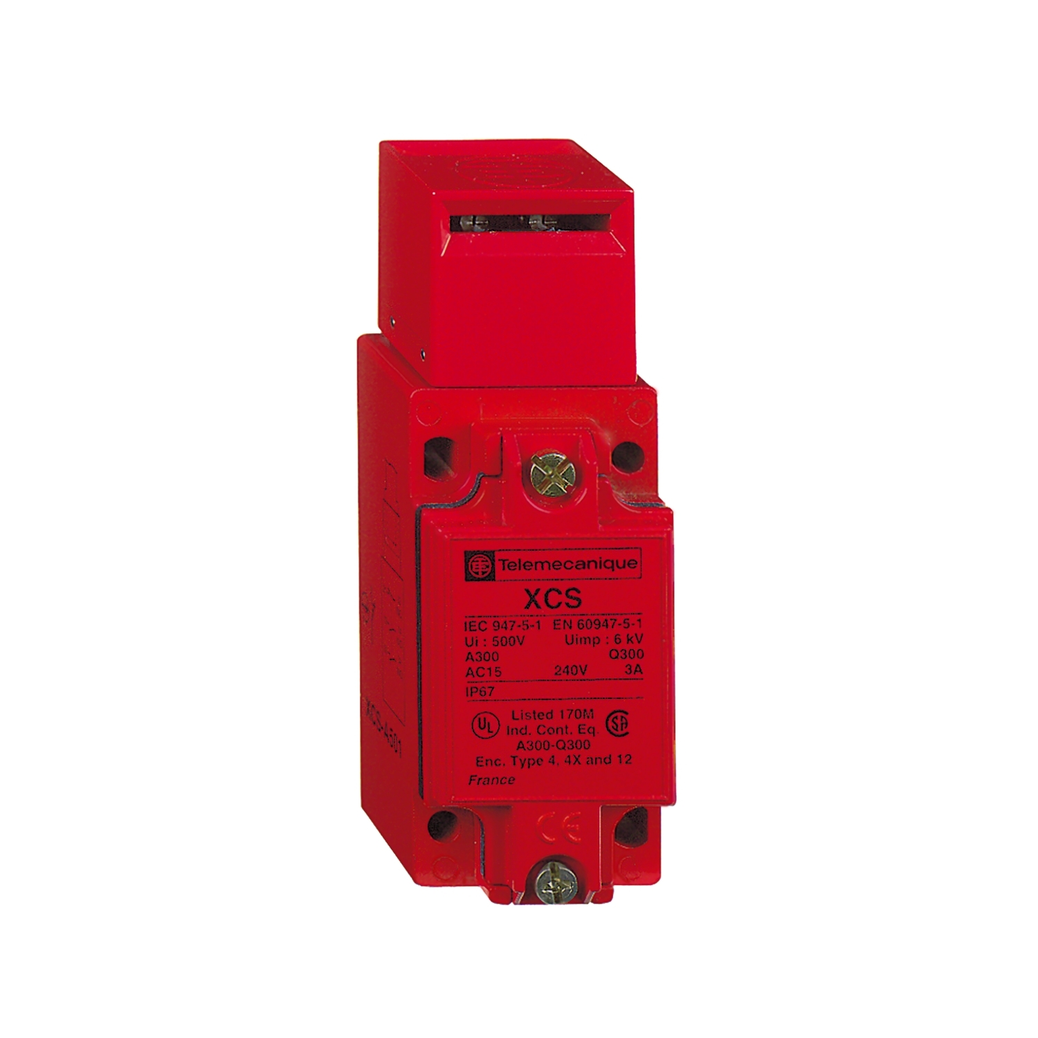 Safety switch, Telemecanique Safety switches XCS, metal XCSA, 2 NC + 1 NO, slow break, 1 entry tapped M20