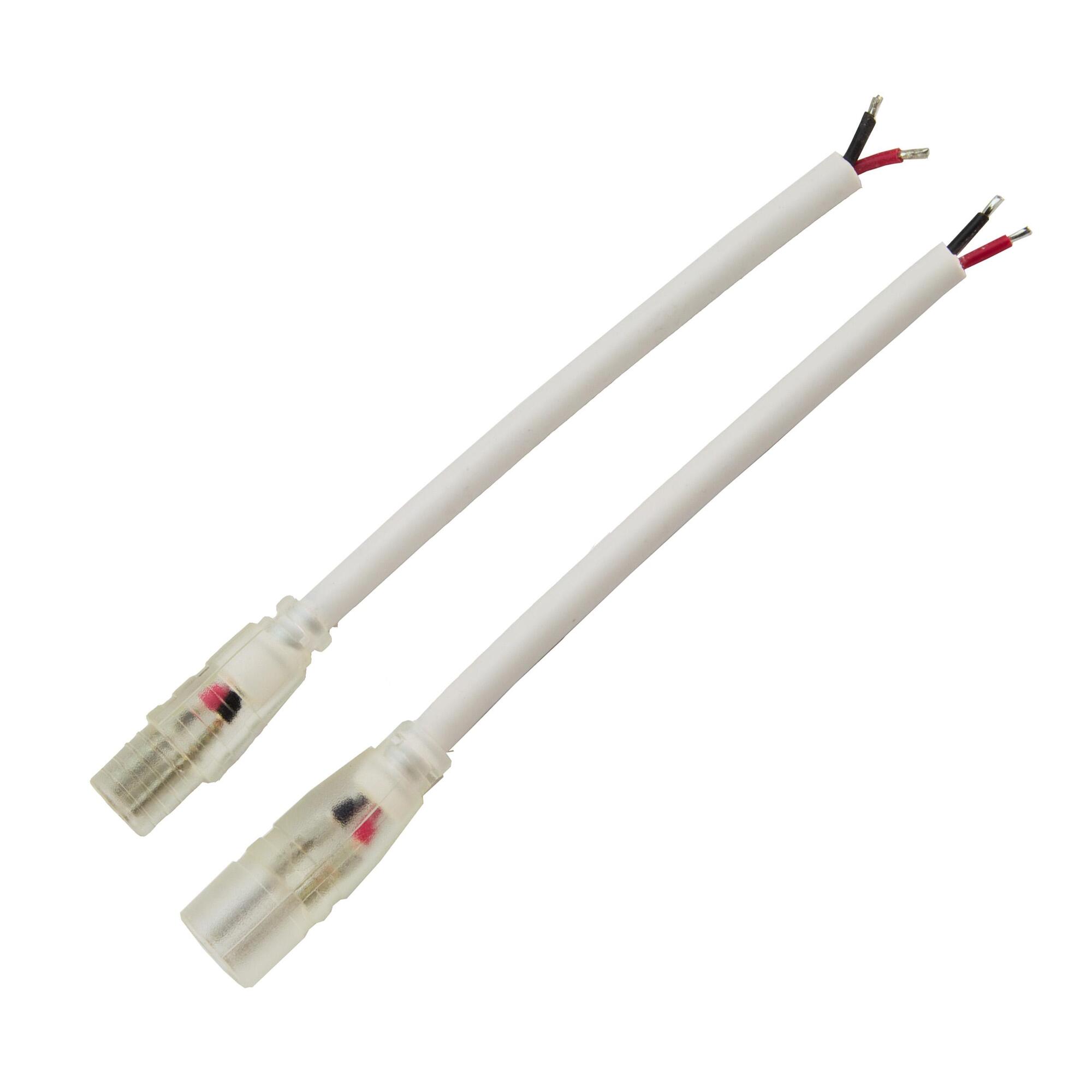 Wet Location Splice Connector Pair (10.5mm Plugs) - White PVC 2464