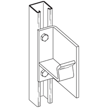Eaton B-Line series reel rack support, 5.37" H x 3.62" L x 1.62" W, Steel, Electro-plated, Reel rack support for 2"(50) pipe,Right hand
