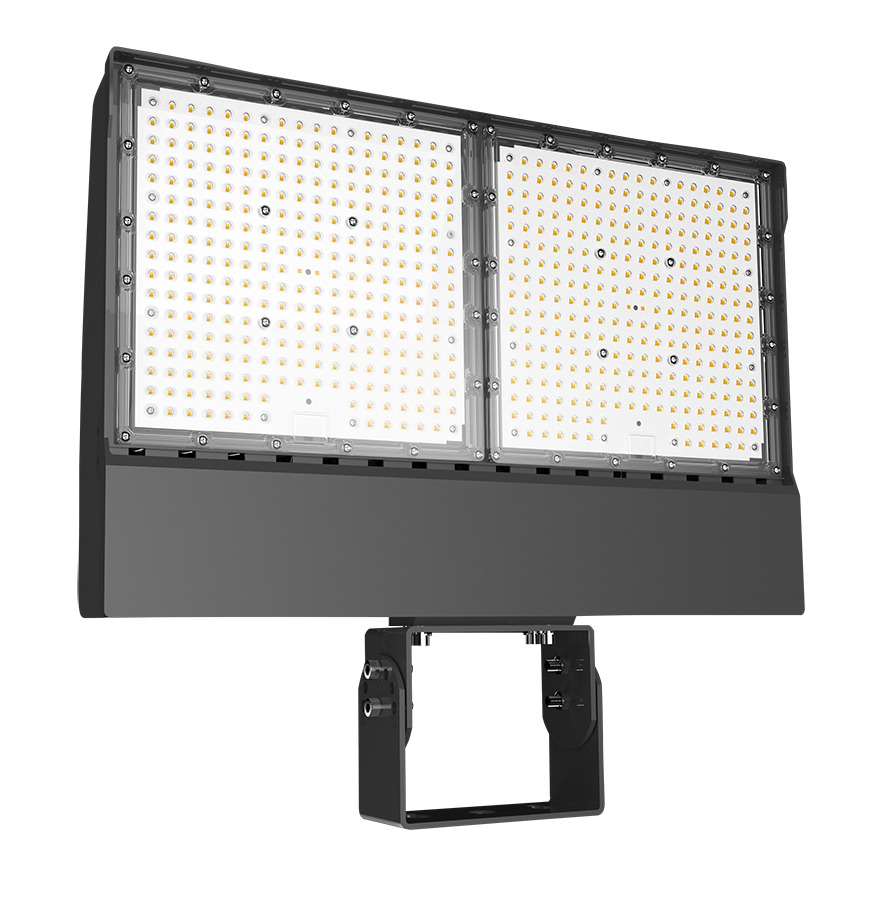 Floodlights 37420/52388/65733 Lumens X17 Power Adjustable 450/350/250W 5000K Trunnion Mount Twistlock Photocell Bronze