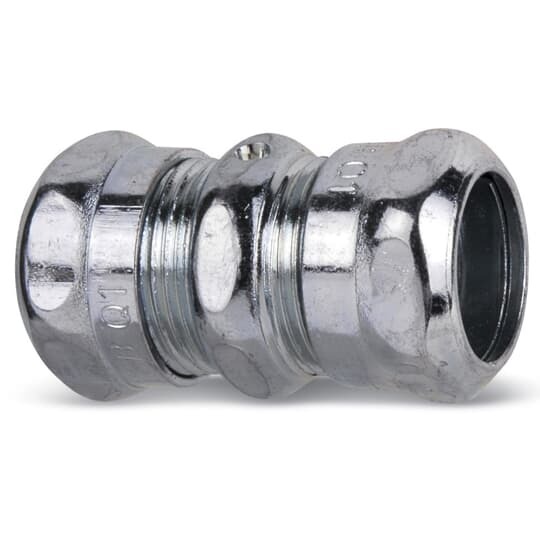3/4 Inch Coupling, Steel Electro Zinc Plated for Use with EMT Conduit