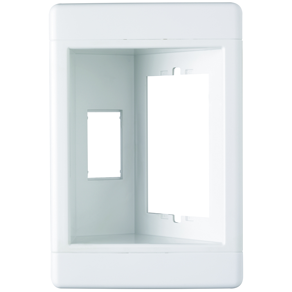 Single Gang Recessed TV Box. Frame Only. White.