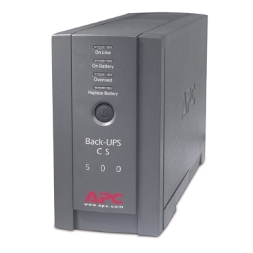APC Back-UPS, 500VA, Tower, 120V, 6 NEMA 5-15R Outlets , User Replaceable Battery