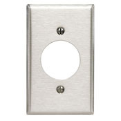 1-Gang Flush Mount 2.15-Inch Diameter, Device Receptacle Wallplate, Device Mount, Stainless Steel