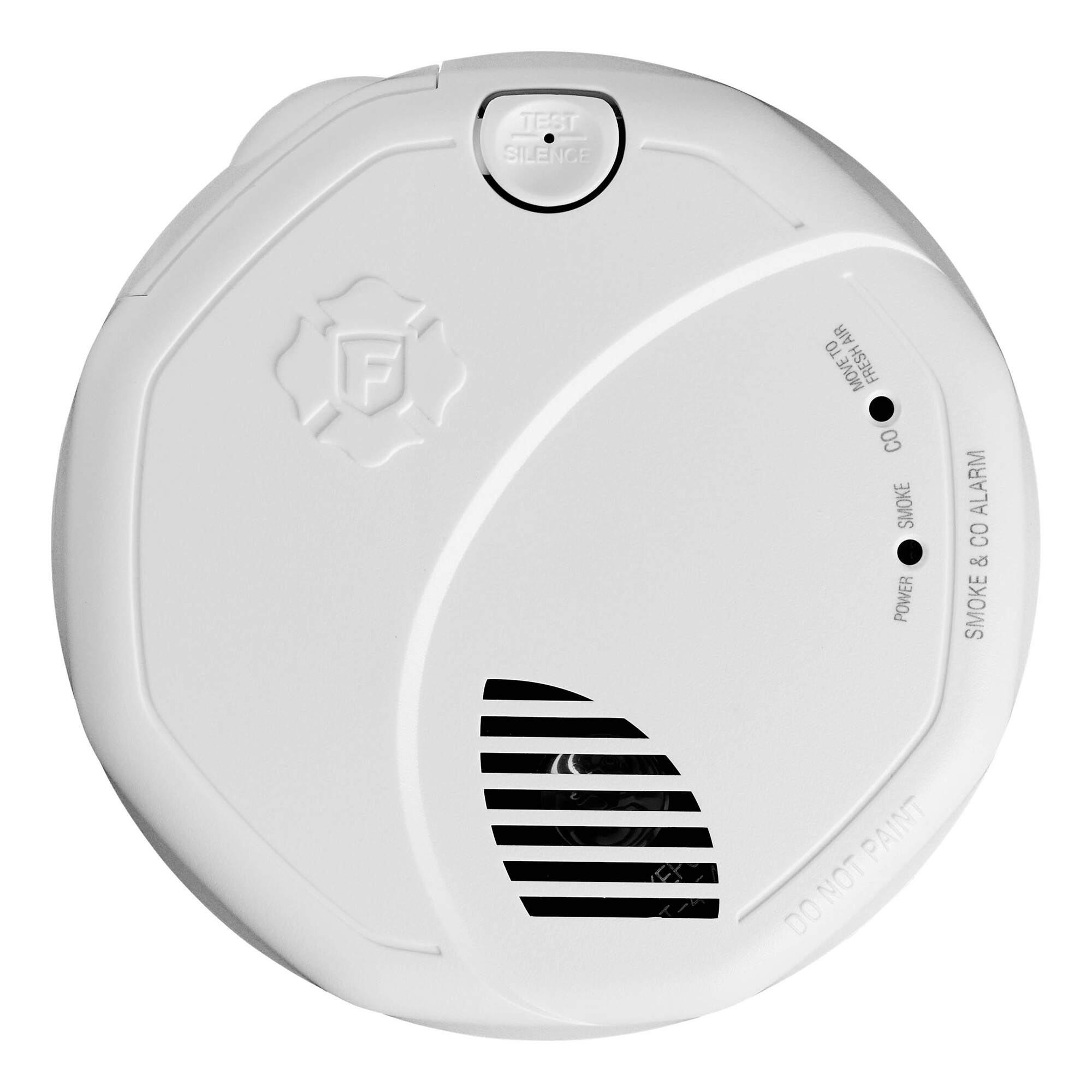 Wireless Interconnect, battery powered Combo smoke & CO alarm that has Voice Warning with location, replaceable battery and Silence feature.  Includes photoelectric smoke sensing technology, elechtrochemical carbon monoxide sensor and two AA alkaline batteries.