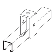 Eaton B-Line series trolley beam support, 3.93" H x 1.65" L x 1.62" W, Steel, DURA GREEN