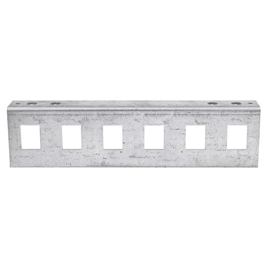 Device Plate for Recessed Service Floor Box, Galvanized Steel, Accepts 6-Keystone Data Jacks, For use with 667 Boxes