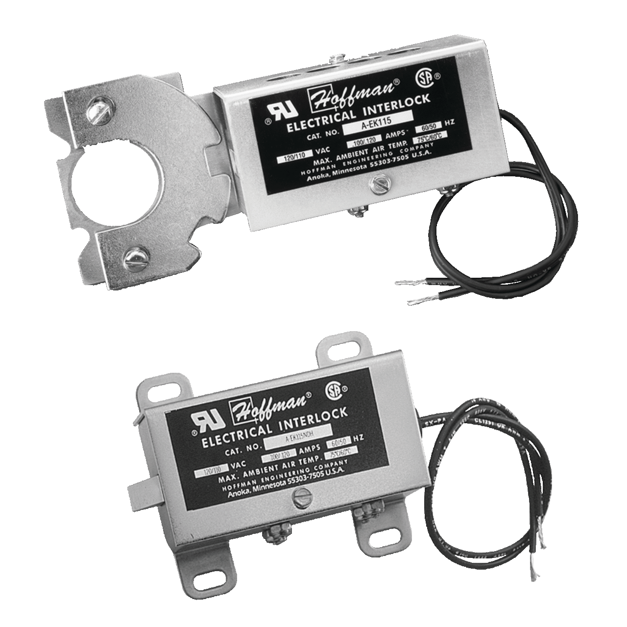 Electrical Interlocks, 115VAC, Plated, Steel