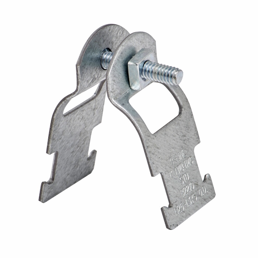Eaton B-Line series multi-grip/offset pipe clamp, 0.0677" H x 3.0310" L x 1.25" W, Steel, 400 Lbs load, Pipe clamp for thinwall (EMT)