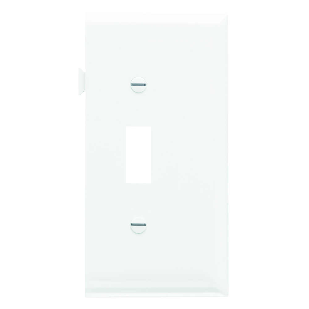 Sectional Wall Plate Semi-Jumbo Toggle End Section White