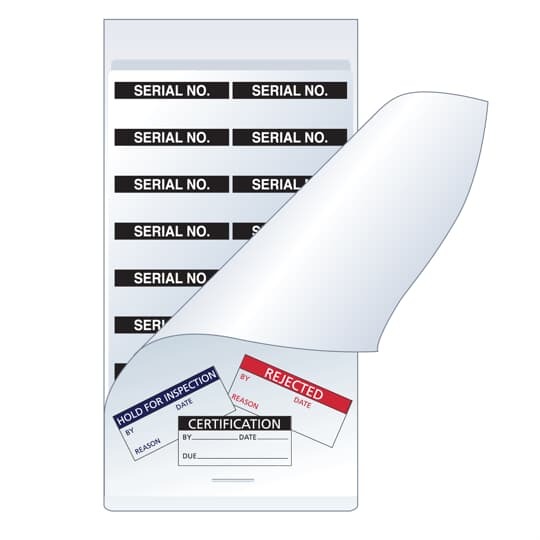 Wire Marker Books - Polyolefin, Pocket Pack for Quality, Legend CALIBRATED (black), Marker Size .50 x .625