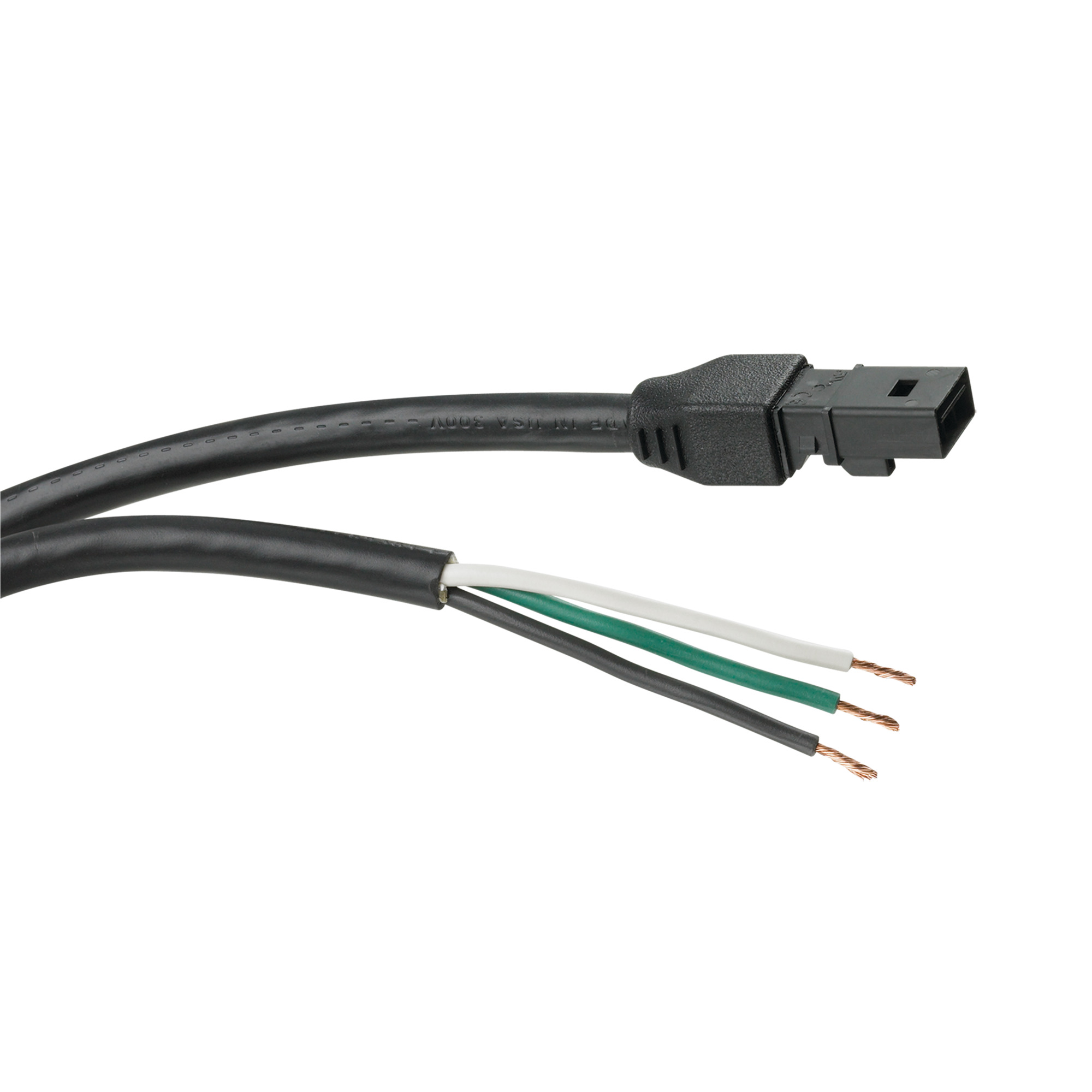 Power Cable with leads for PaneLite Enclosure Light, 72 inch, Black