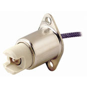 R7S Rx7S Base, Plunger, Keyless, Incandescent, Unglazed Porcelain Lampholder, White