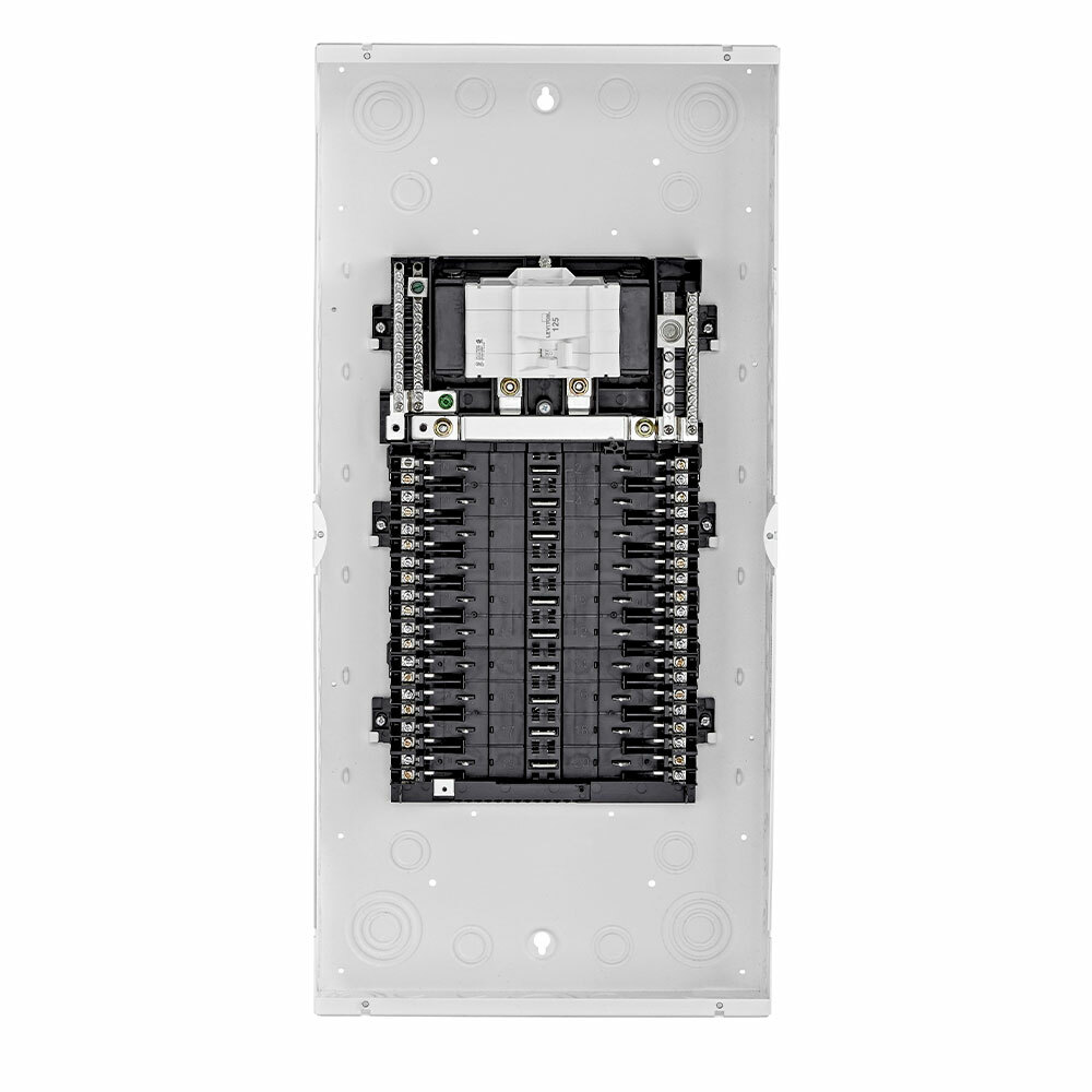 Indoor Load Center, NEMA 1with Main Circuit Breaker, 125 Amp, 20 Spaces, 22 KA Interrupt Rating, Enclosure and Interior Only