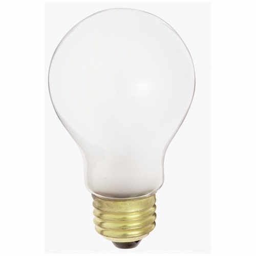 Incandescent General Service Lamp, Designation: 50A19/F/12V, 12 V, 50 WTT, A19 Shape, E26 Medium Base, Frosted, C-6 Filament, 1500 HR, Lumens: 540 LM Initial, 4-1/8 IN Length, 2-3/8 IN Diameter