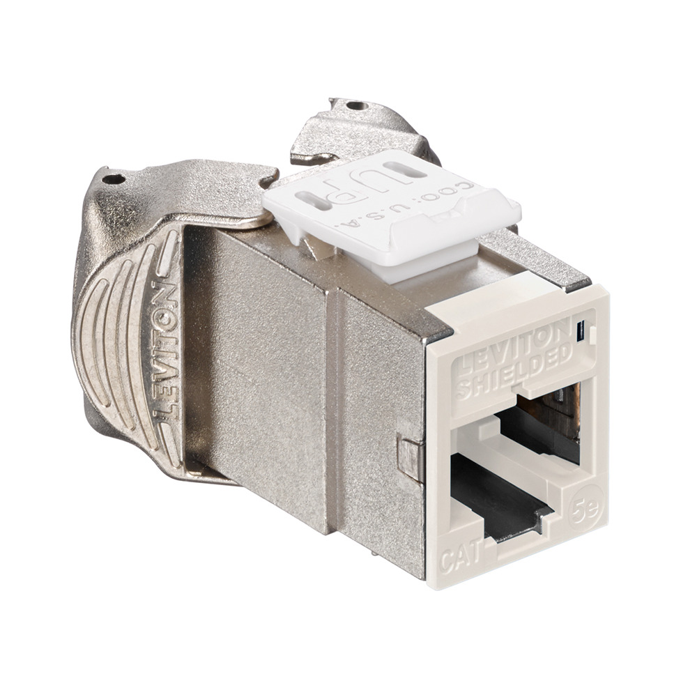 Atlas-X1 Cat 5e Shielded QuickPort Connector, Light Almond