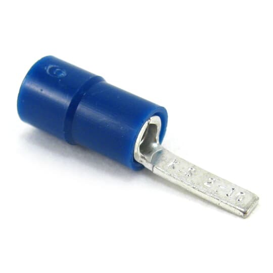 Insulated Vinyl  Blade Terminal, Wire Range 16-14 CU Only, Blue