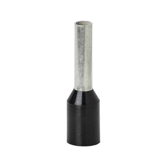 Polypropylene-Insulated Ferrule, Total Length .571 Inches/14.5mm, Pin Length .315 Inches/8mm, Pin Diameter .071 Inches/1.8mm, Base Diameter .134 Inches/3.4mm, Wire Range 16 AWG/1.50mm2, Color Black, Copper, Tin Plated