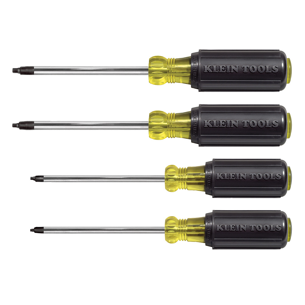 Screwdriver Set, Square Recess, 4-Piece