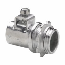 Eaton Crouse-Hinds series ACB connector, 3.160-3.560" cable opening, AC/MC and FMC, Straight, Steel, 3"