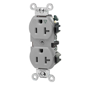 Straight Blade, Isolated Ground, 20 Amp, 125 Volt, 2P, 3W, Industrial Series Heavy Duty Grade, Duplex Receptacle, Black