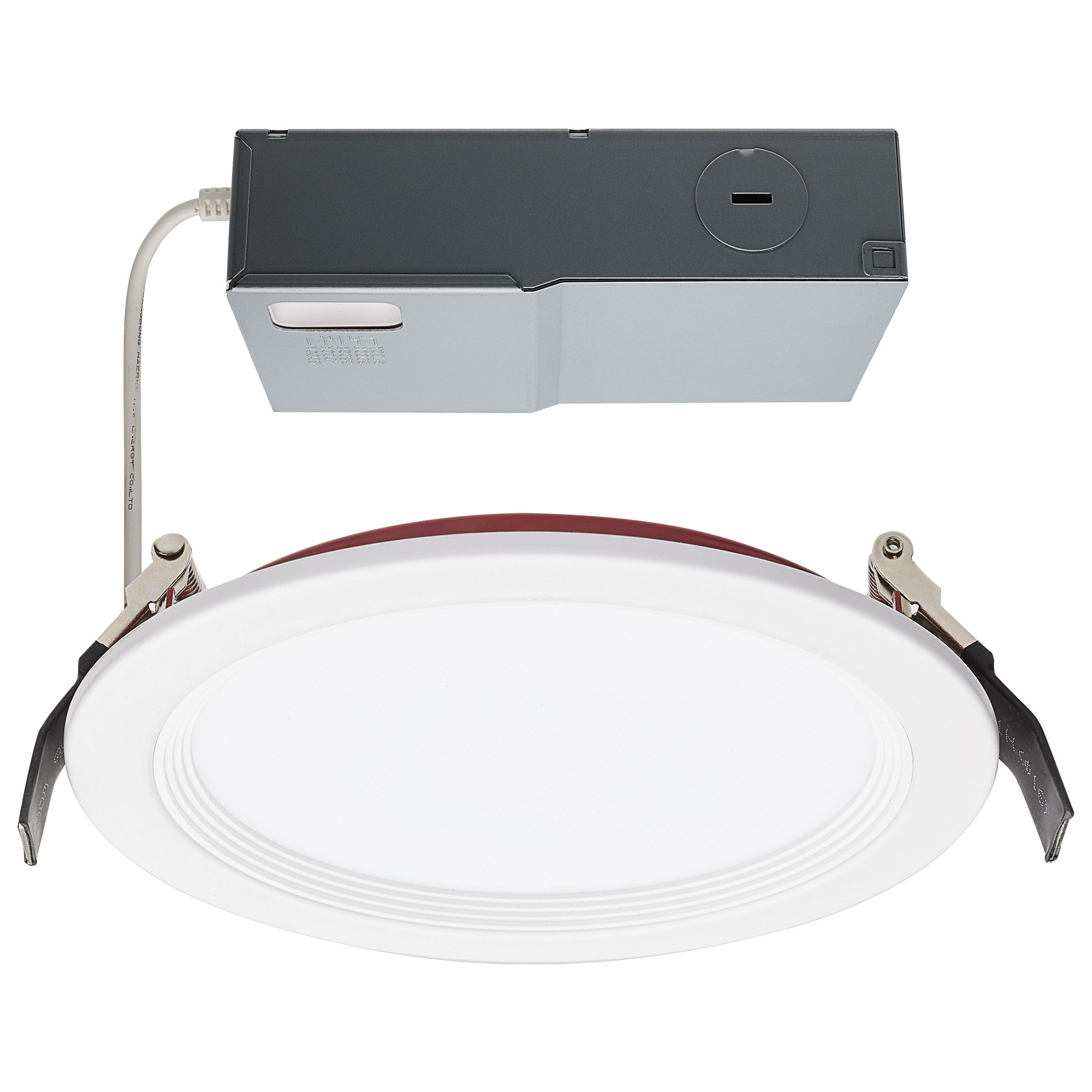 13W LED Fire-Rated 6-Inch Direct Wire Downlight - Round - White - CCT Selectable - 120V - Dimmable - Remote Drvr
