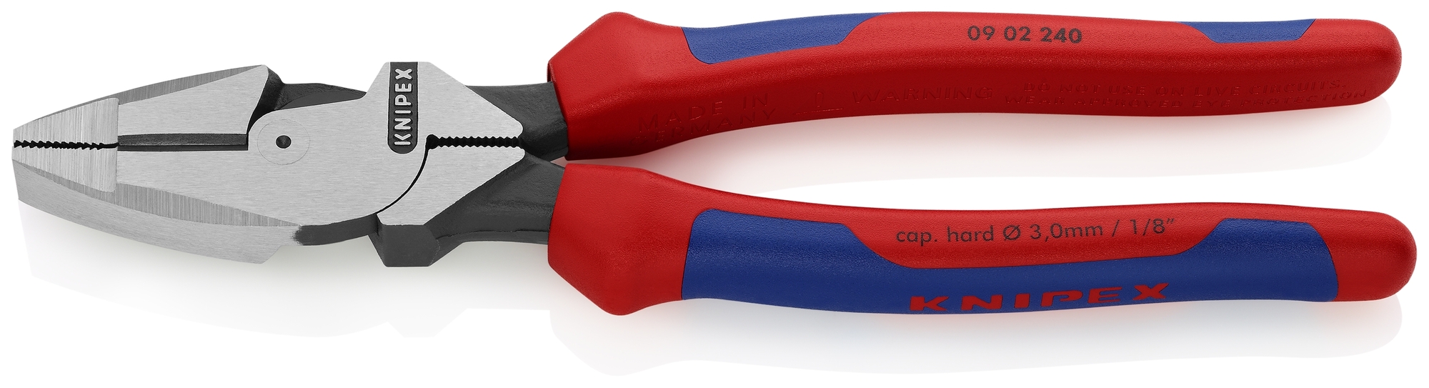 High Leverage Lineman's Pliers New England Head, 9 1/2 in., Multi-Component