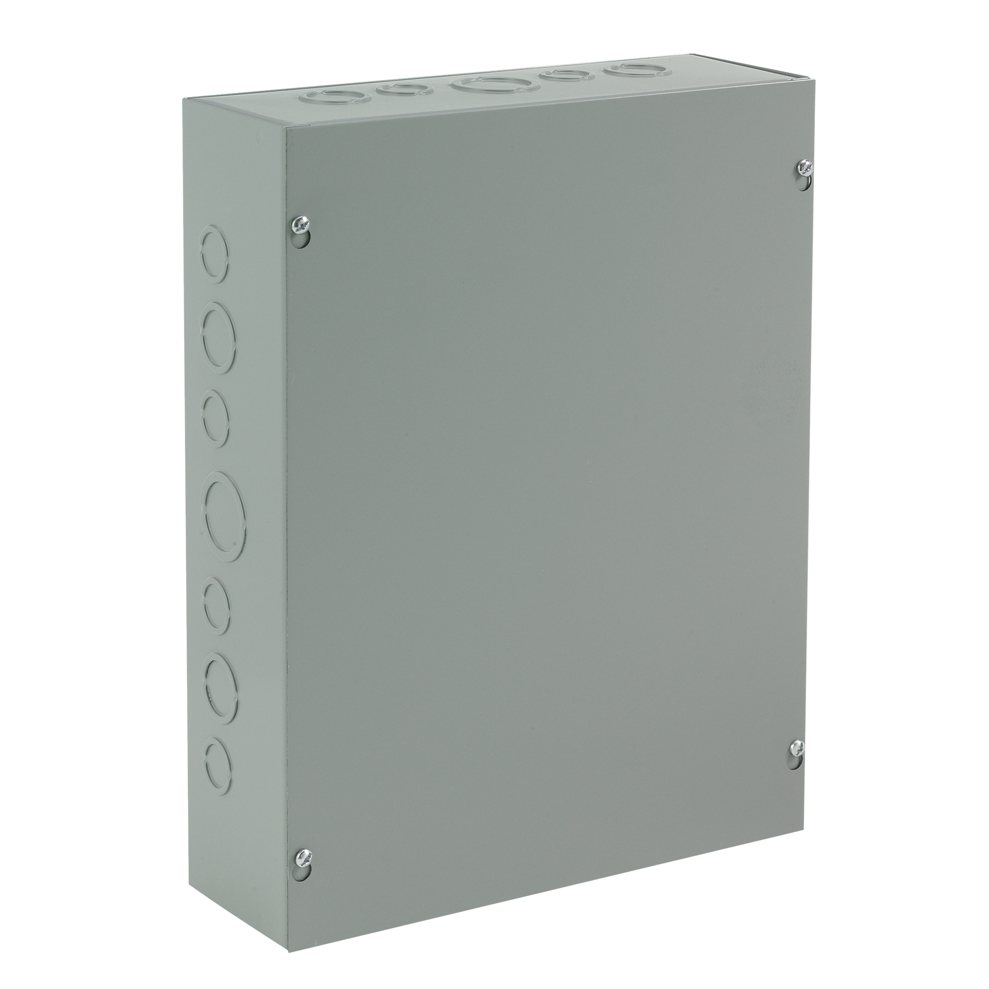 Screw-Cover Enclosure Type 1 with Knockouts, 10x8x4, Gray, Steel