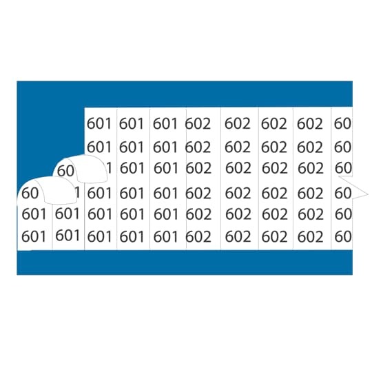 Wire Marker Cards - Vinyl Cloth, Solid Numbers, 1-1/2 inch, Legend 3.   Package of 25 Cards.