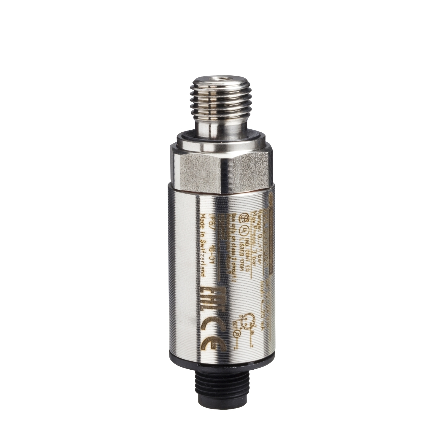 Electronic pressure sensors, Pressure sensors XM, sensor XMLG, 0...10 bar, 1/4" NPT male, 24 V, 4...20 mA